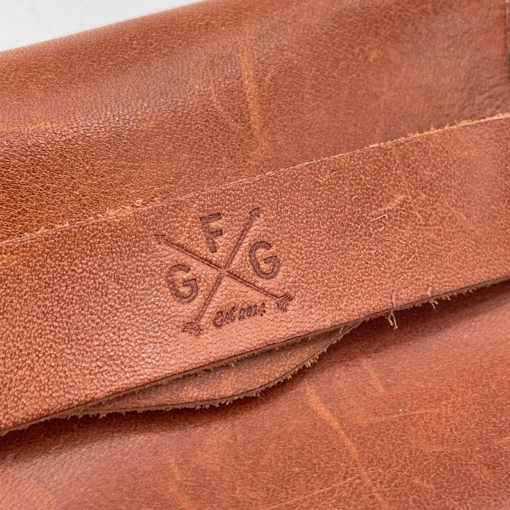 FGG Wallet Card Holder Leather Unisex Cognac Brown Good Minimalist Handcrafted
